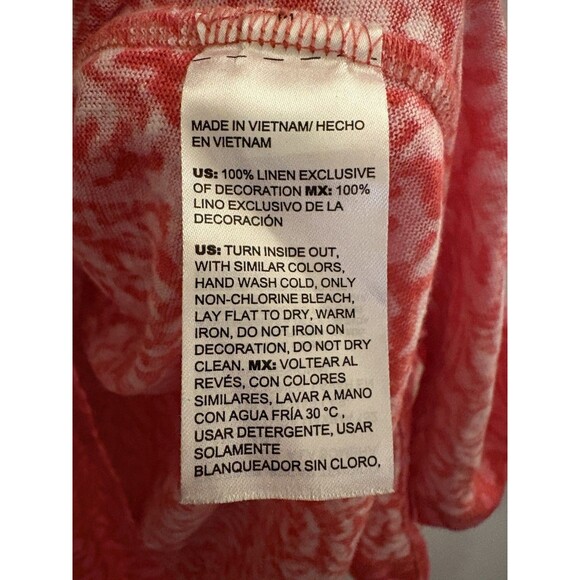 Chicos Woman’s Linen Reef Embellished Tunic Size 2 Large - Picture 6 of 7